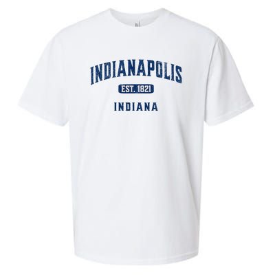 Visit Indianapolis Indiana Vintage Athletic Souvenir Sueded Cloud Jersey T-Shirt