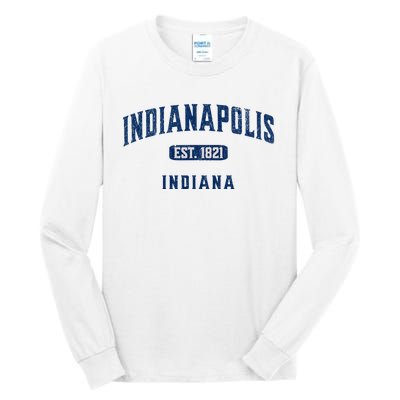 Visit Indianapolis Indiana Vintage Athletic Souvenir Tall Long Sleeve T-Shirt