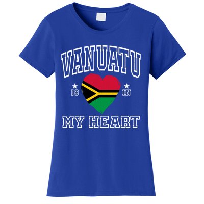 Vanuatu Is In My Heart Proud Flag Athletic Souvenir Gift Women's T-Shirt