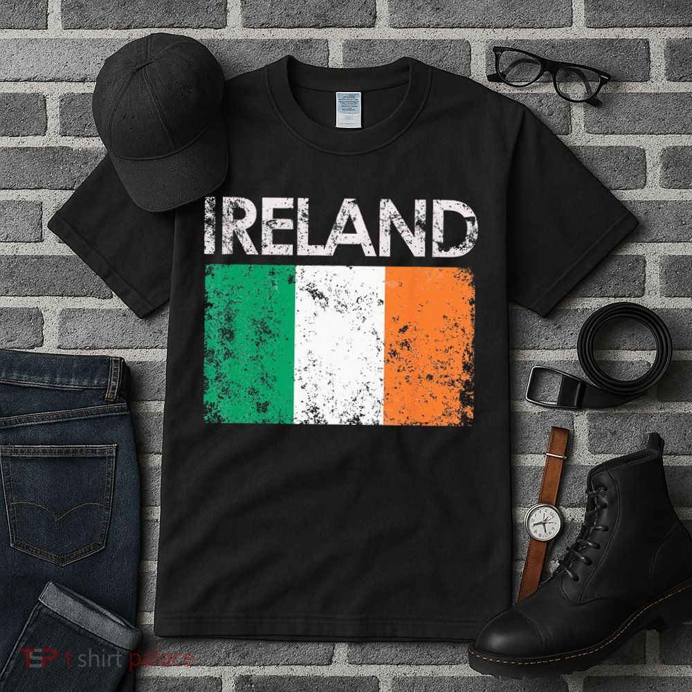 Vintage Ireland Irish Flag Pride Gift Tall T-Shirt