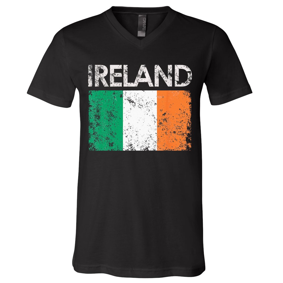 Vintage Ireland Irish Flag Pride Gift V-Neck T-Shirt