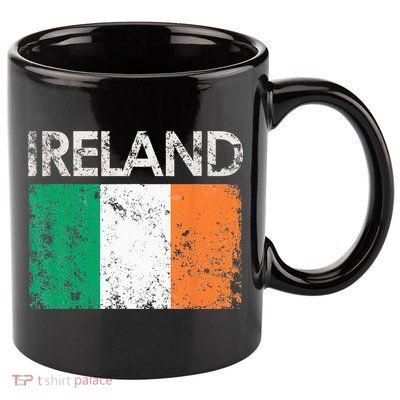 Vintage Ireland Irish Flag Pride Gift 11oz C Handle Ceramic Mug