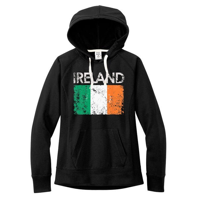 Vintage Ireland Irish Flag Pride Gift Women's Fleece Hoodie