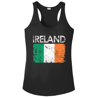 Vintage Ireland Irish Flag Pride Gift Ladies PosiCharge Competitor Racerback Tank