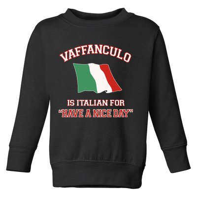 Vaffanculo Is Italian For Have A Nice Day Toddler Sweatshirt