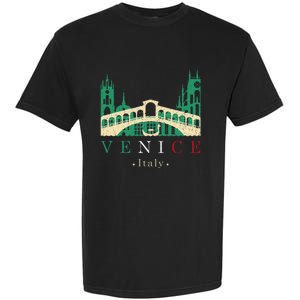 Venice Italy Iconic Gondola Rialto Bridge Ponte Di Rialto Garment-Dyed Heavyweight T-Shirt