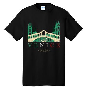 Venice Italy Iconic Gondola Rialto Bridge Ponte Di Rialto Tall T-Shirt