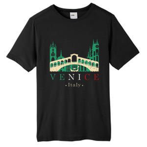 Venice Italy Iconic Gondola Rialto Bridge Ponte Di Rialto Tall Fusion ChromaSoft Performance T-Shirt