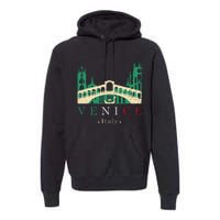 Venice Italy Iconic Gondola Rialto Bridge Ponte Di Rialto Premium Hoodie