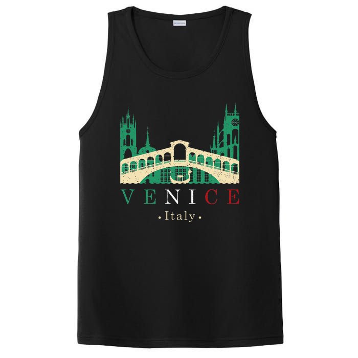 Venice Italy Iconic Gondola Rialto Bridge Ponte Di Rialto PosiCharge Competitor Tank