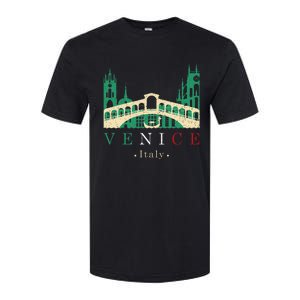 Venice Italy Iconic Gondola Rialto Bridge Ponte Di Rialto Softstyle CVC T-Shirt