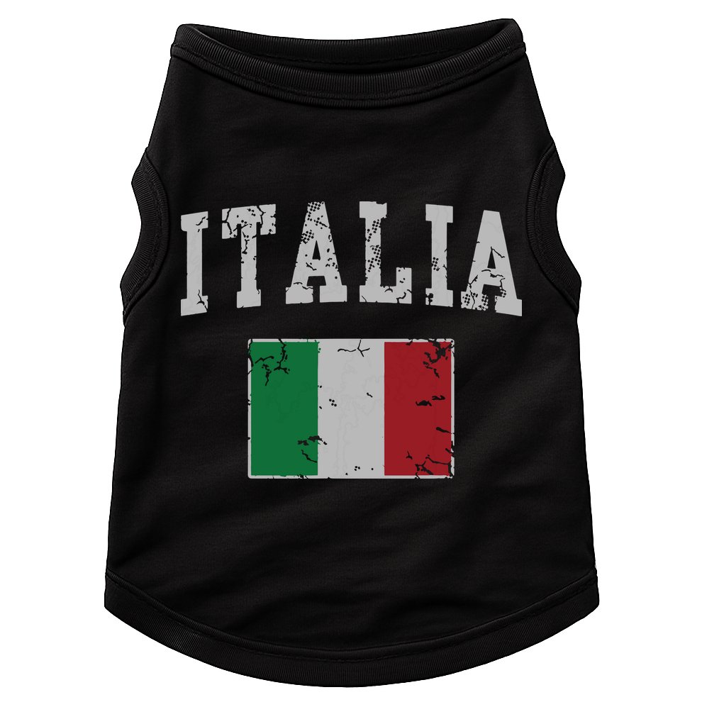 Vintage Italia Italian Flag Italy Men Women Kids Doggie Tank