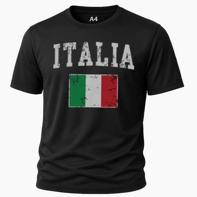 Vintage Italia Italian Flag Italy Men Women Kids Performance Shirt