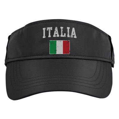 Vintage Italia Italian Flag Italy Men Women Kids Adult Drive Performance Visor