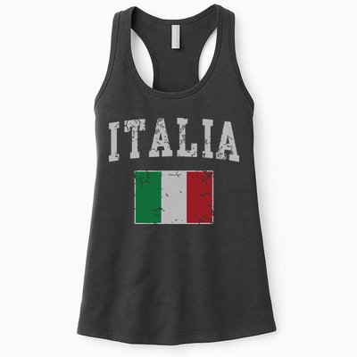 Vintage Italia Italian Flag Italy Men Women Kids Womens Tank Top