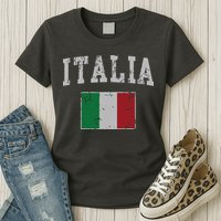 Vintage Italia Italian Flag Italy Men Women Kids Womens T-Shirt