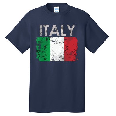 Vintage Italy Italia Italian Flag Pride Gift Tall T-Shirt