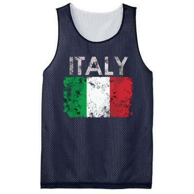 Vintage Italy Italia Italian Flag Pride Gift Mesh Reversible Basketball Jersey Tank