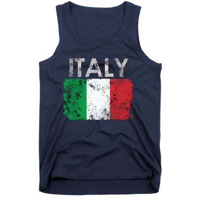 Vintage Italy Italia Italian Flag Pride Gift Tank Top