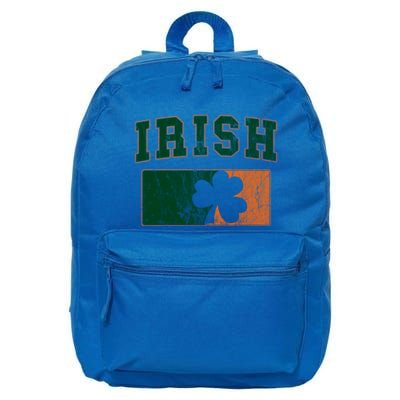 Vintage Irish Ireland Shamrocks Retro St Patricks Day Gift 16 in Basic Backpack