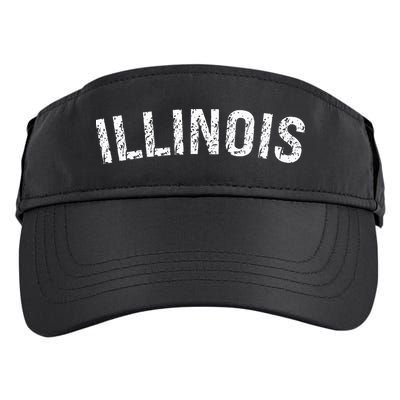 Vintage Illinois Illinois Orange Adult Drive Performance Visor