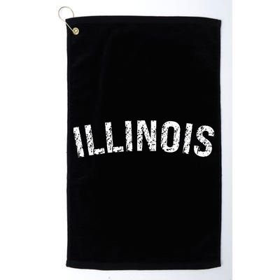 Vintage Illinois Illinois Orange Golf Towel