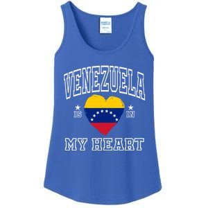 Venezuela Is In My Heart Proud Flag Athletic Souvenir Gift Ladies Essential Tank