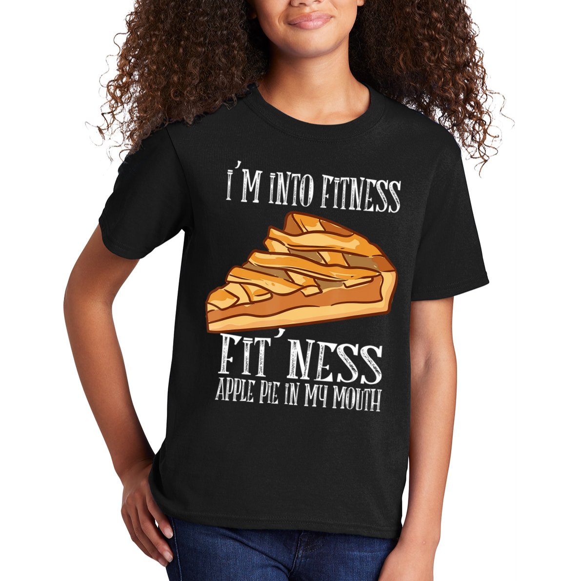 Vintage I'm Into Fitness Fit' Ness Apple Pie In My Mouth Kids T-Shirt