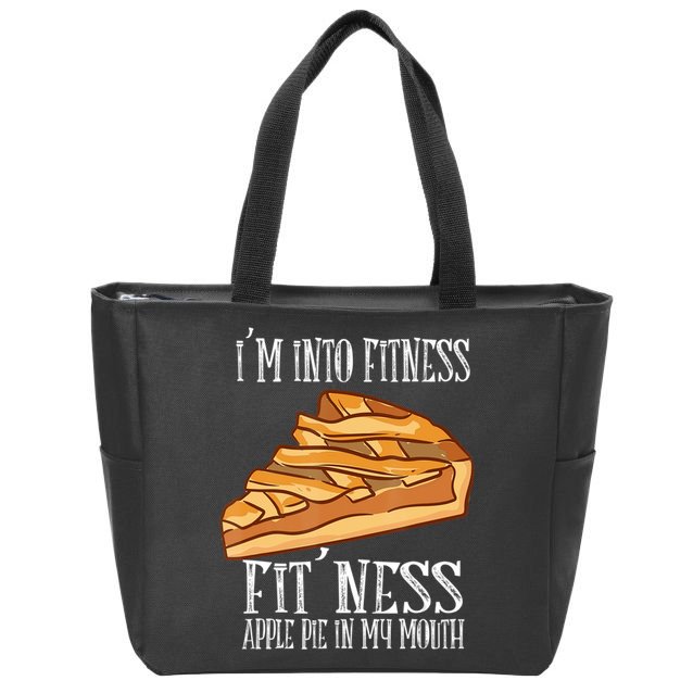 Vintage I'm Into Fitness Fit' Ness Apple Pie In My Mouth Zip Tote Bag