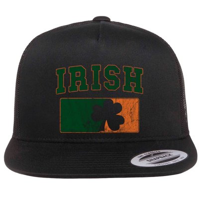 Vintage Irish Ireland Shamrocks Retro St Patricks Day Gift Flatbill Hat