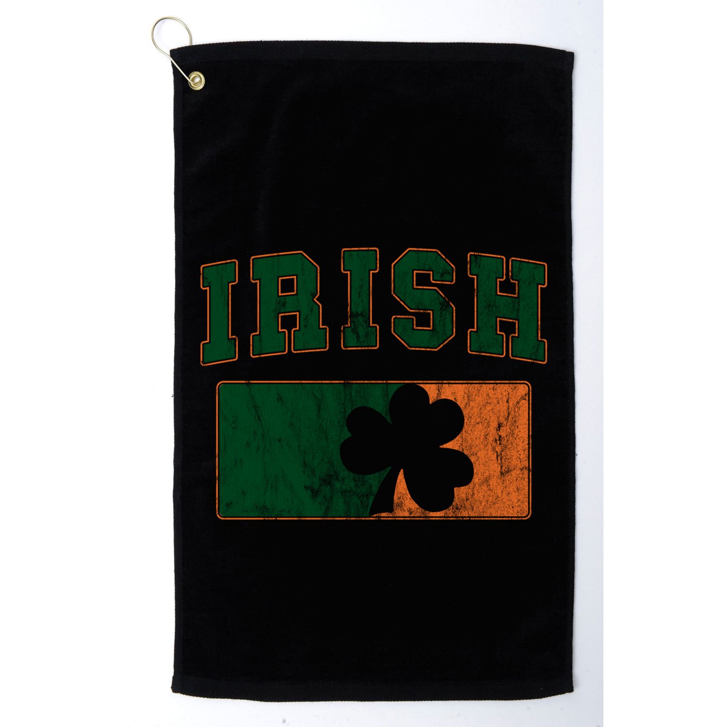 Vintage Irish Ireland Shamrocks Retro St Patricks Day Gift Golf Towel