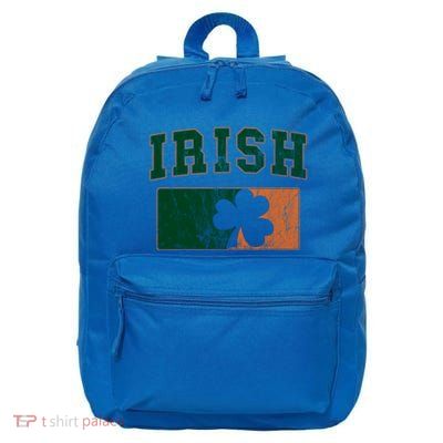 Vintage Irish Ireland Shamrocks Retro St Patricks Day Gift 16 in Basic Backpack