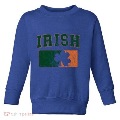 Vintage Irish Ireland Shamrocks Retro St Patricks Day Gift Toddler Sweatshirt