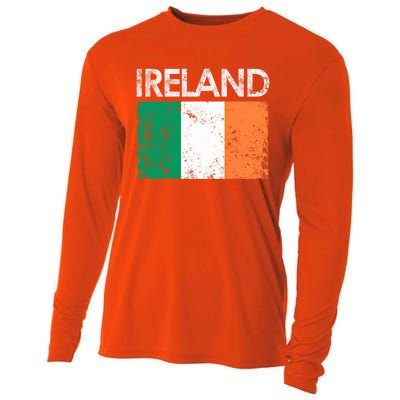 Vintage Ireland Irish Flag Pride Gift Cool Gift Cooling Performance Long Sleeve Crew