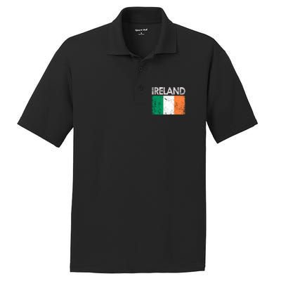 Vintage Ireland Irish Flag Pride Gift Cool Gift PosiCharge RacerMesh Polo