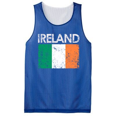 Vintage Ireland Irish Flag Pride Gift Cool Gift Mesh Reversible Basketball Jersey Tank