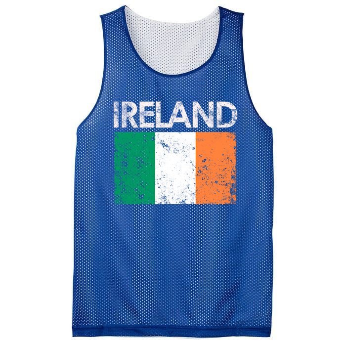 Vintage Ireland Irish Flag Pride Gift Cool Gift Mesh Reversible Basketball Jersey Tank