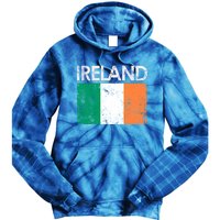 Vintage Ireland Irish Flag Pride Gift Cool Gift Tie Dye Hoodie