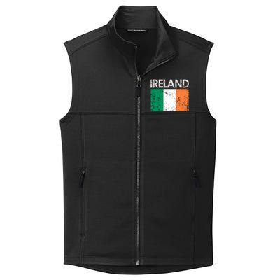 Vintage Ireland Irish Flag Pride Gift Cool Gift Collective Smooth Fleece Vest