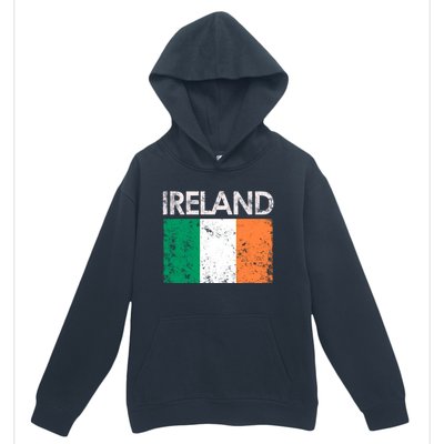 Vintage Ireland Irish Flag Pride Gift Cool Gift Urban Pullover Hoodie