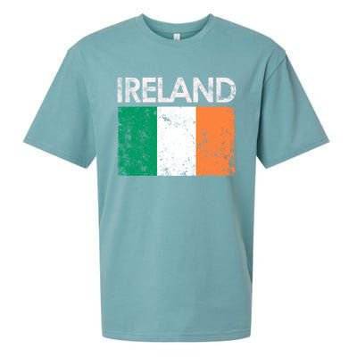 Vintage Ireland Irish Flag Pride Gift Cool Gift Sueded Cloud Jersey T-Shirt