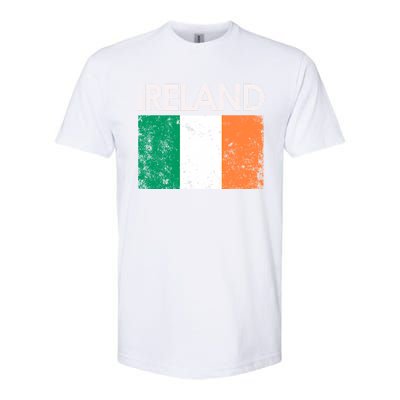 Vintage Ireland Irish Flag Pride Gift Cool Gift Softstyle CVC T-Shirt