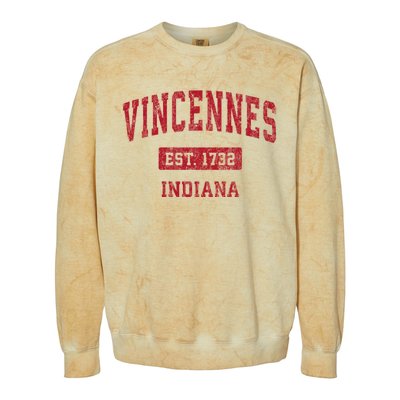 Vincennes Indiana In Vintage Sports Colorblast Crewneck Sweatshirt