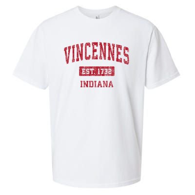 Vincennes Indiana In Vintage Sports Sueded Cloud Jersey T-Shirt