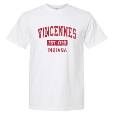 Vincennes Indiana In Vintage Sports Garment-Dyed Heavyweight T-Shirt