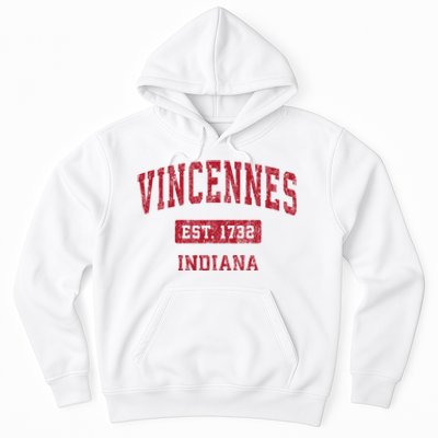 Vincennes Indiana In Vintage Sports Hoodie