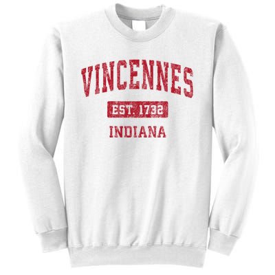 Vincennes Indiana In Vintage Sports Sweatshirt