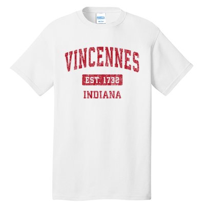 Vincennes Indiana In Vintage Sports Tall T-Shirt