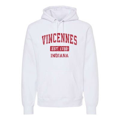 Vincennes Indiana In Vintage Sports Premium Hoodie