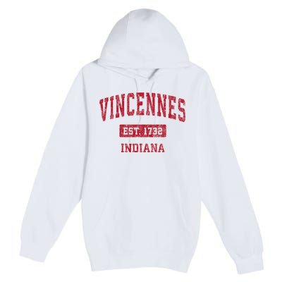 Vincennes Indiana In Vintage Sports Premium Pullover Hoodie